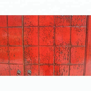 Chinese antique reproduction red glossy lacquered buffet furniture