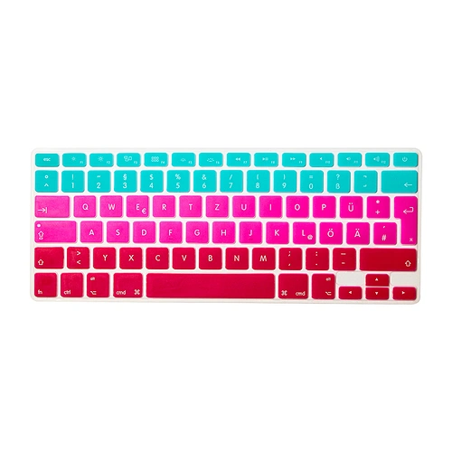 Stylish Design Custom Silicone Keyboard German Covers laptop skin for Macbook Air A1466 European Version