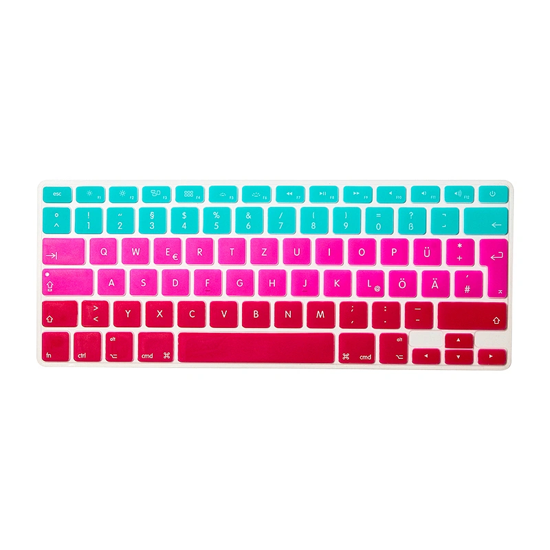 Stylish Design Custom Silicone Keyboard German Covers laptop skin for Macbook Air A1466 European Version