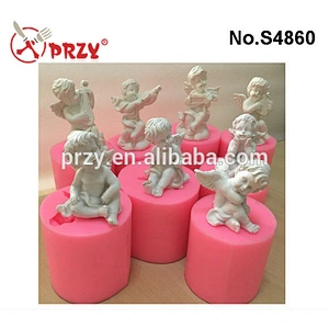 silicone angel baby mold for soap DIY Cupid soap mold silicone rubber mold