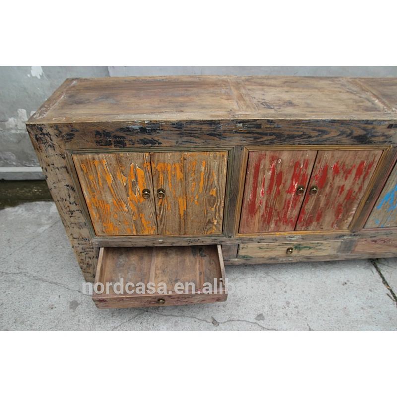 Chinese antique original sideboard 6 door with drawer