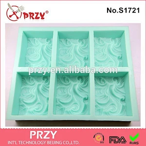 Handmade waves silicone soap molds