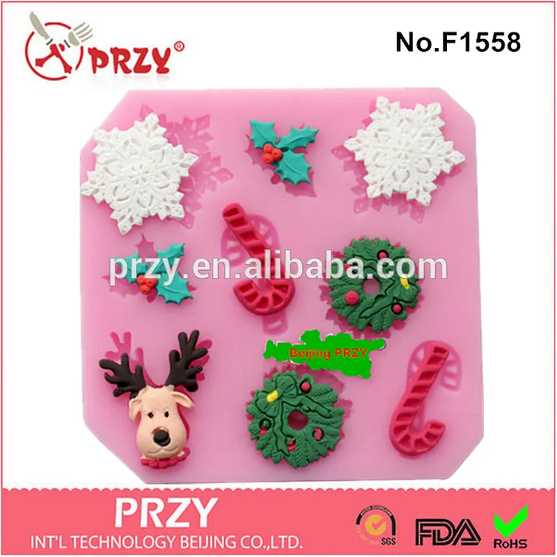 2015 hotsale snowflake cake decor silicone cake mold