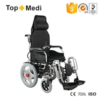 Automatic power motor folding reclining electric wheelchair