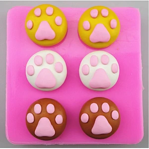 F3025 Cute Cat Scratch Marshmallow coffee export food grade silicone mold silicone mould