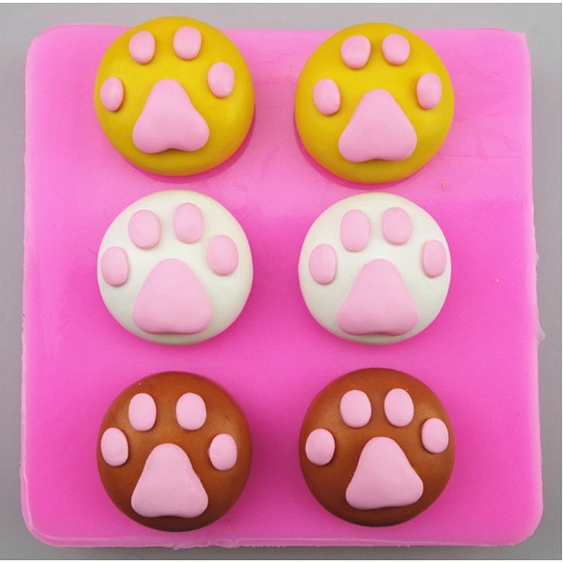 F3025 Cute Cat Scratch Marshmallow coffee export food grade silicone mold silicone mould