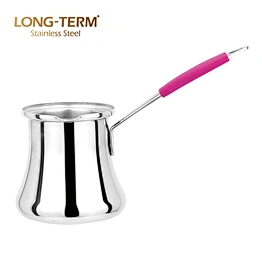 L102985 Stainless Steel Coffee Warmer Silicon Handle Turkish Coffee Pot