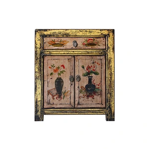chinese lacquer oriental distressed painted buffet furniture