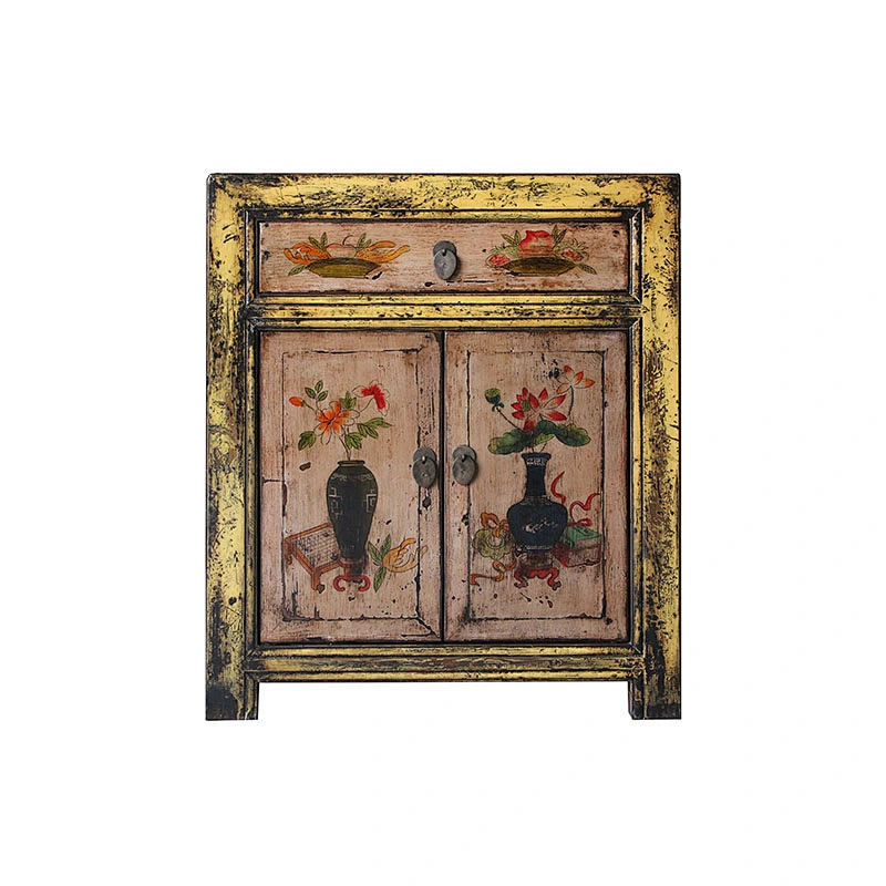 chinese lacquer oriental distressed painted buffet furniture