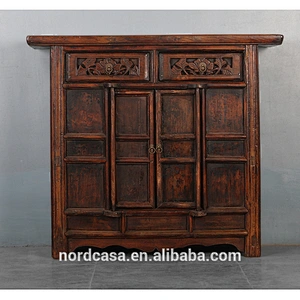 China oriental sideboard with distressed rustic finish traditional vintage furniture