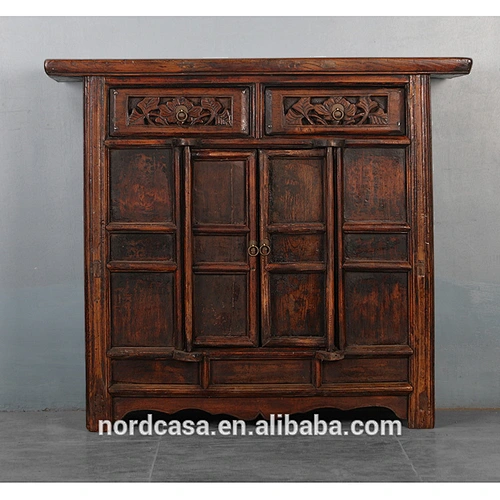 China oriental sideboard with distressed rustic finish traditional vintage furniture