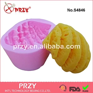 S4846 3D pineapple shape silicone soap mold handmade pineapple soap mould fruit soap mold