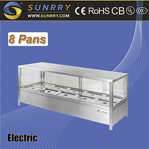 High-Efficiency Catering Equipment Counter Top Hot Food display Warmer and Bain Marie for Sale