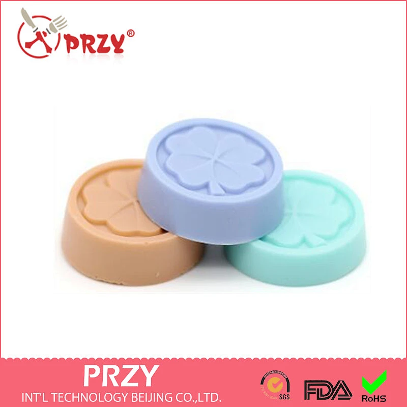 S4070 PRZY DIY handmade soap single circular four-leaf clover mold silicone mold SOAP 65 g handmade soap making materials