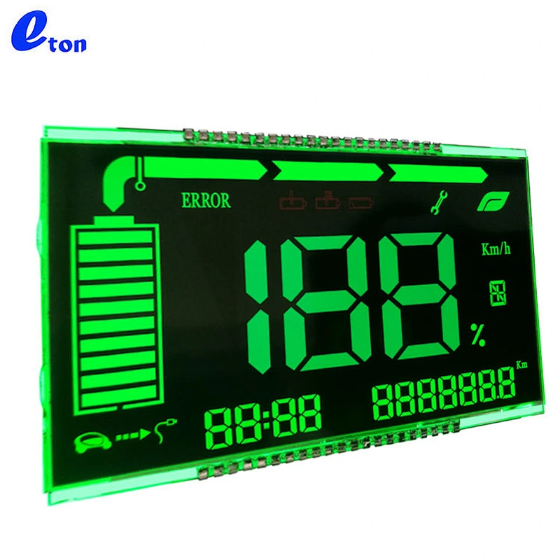 custom digit segment odometer VA transparent LCD screen display module