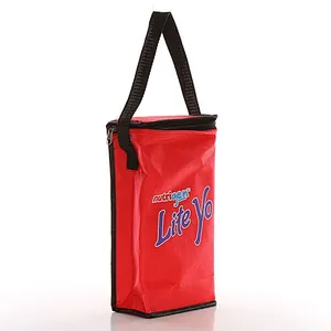 Custom wholesale red insulated bag rectangle for fast food packaging