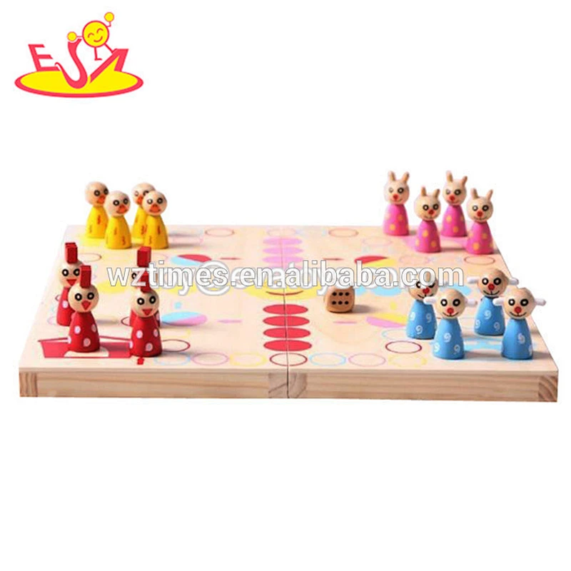 Wholesale intelligent kids wooden chess game new fashion children wooden chess game W11A018