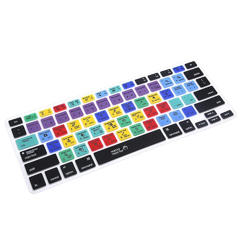 China Ali baba Ado be Photo Shop PS waterproof keyboard protectorSilicone Shortcuts Keyboard Skin for macbook pro 13 cover
