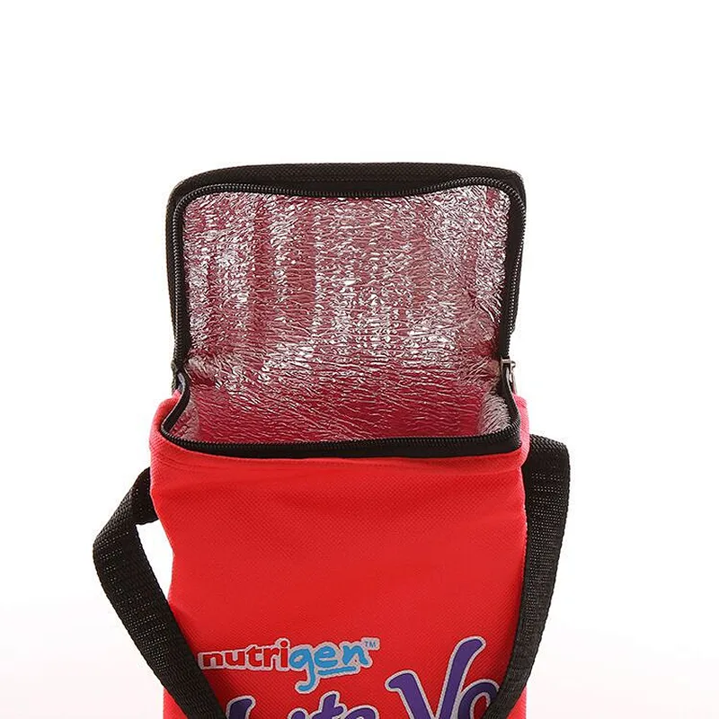 Custom wholesale red insulated bag rectangle for fast food packaging