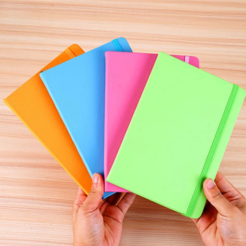 customized Logo Fashion Candy Color Office Touch discoloration Pu Leather Hardcover NoteBook