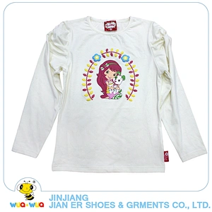 Top fashion beautiful kids girls long sleeve t shirt
