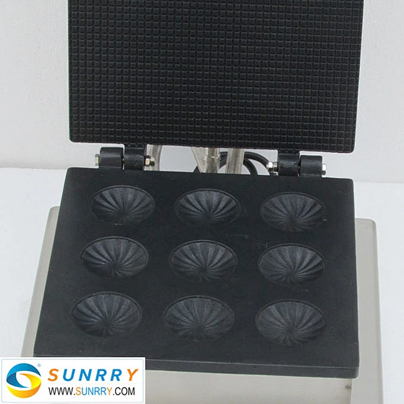 Electric 6 hole stainless steel waffle cake maker and waffle baker