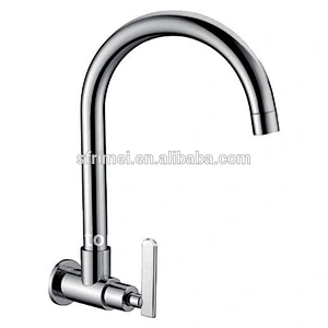 Deck Mounted European Brass Single Handle Kitchen Faucet For Commercial