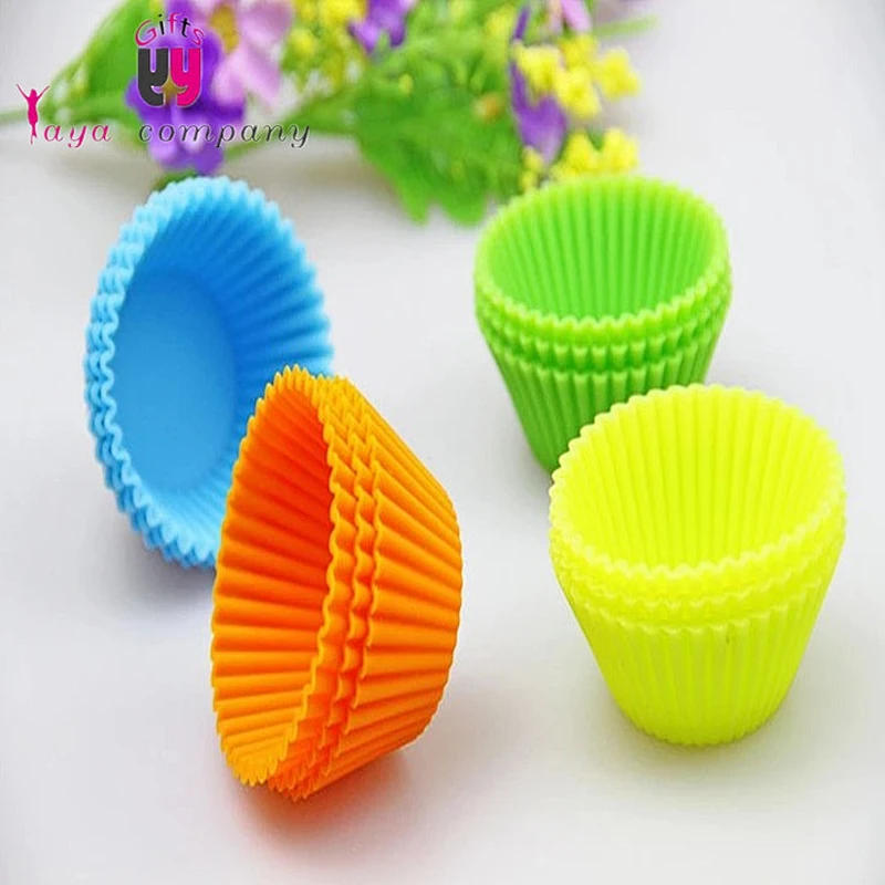 Environment-friendly Fashionable Silicone baking cup with FDA washable cup