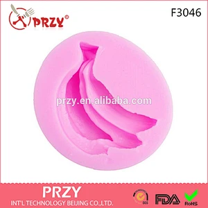 F3046 PRZY Stereo banana fondant cake decoration silicone mold