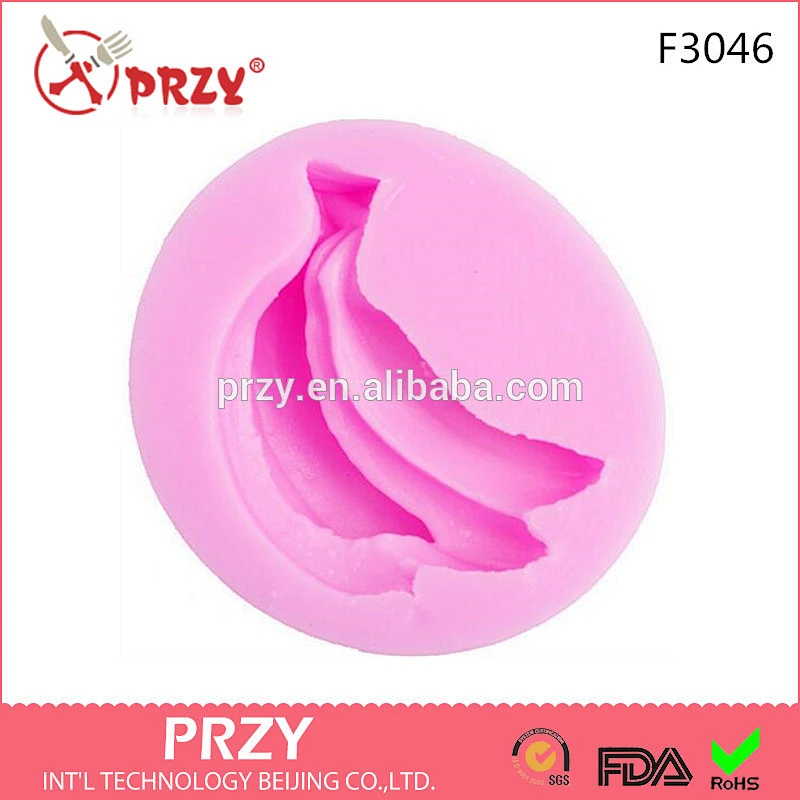 F3046 PRZY Stereo banana fondant cake decoration silicone mold