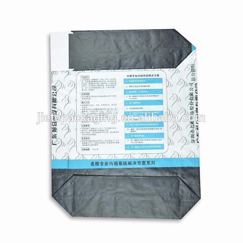 Video, accept custom order high quality square bottom self closes pp polypropylene woven fabric valve cement bag for sale