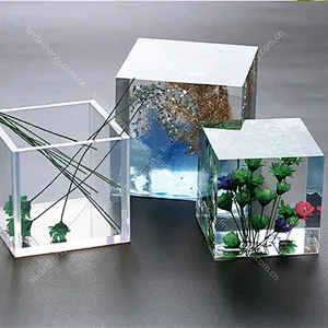 Mirror cube  decoration Epoxy molds DIY 2cm-6.5cm crystal dried flower epoxy jewelry Mold