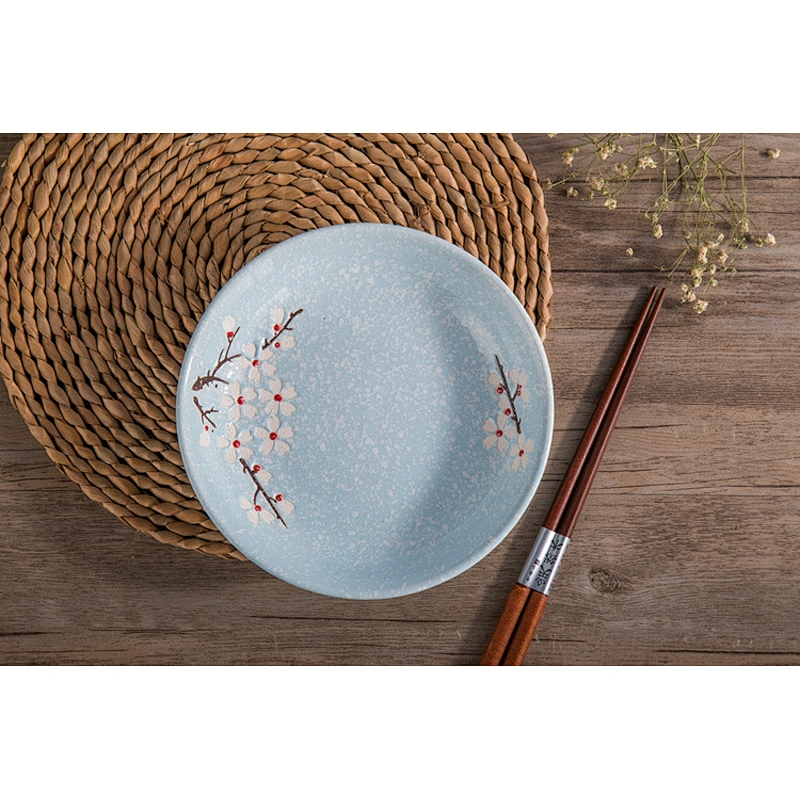 陶瓷雪花图案餐具盘