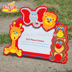 Wholesale household lovely animals shape wooden photo frame for children W09A039