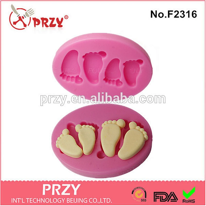 PRZY f2316 high quality feet cake fondant mold