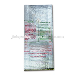 China manufacture black pp woven bag for pet food 10kg plastic rice bags