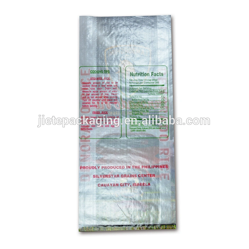 China manufacture black pp woven bag for pet food 10kg plastic rice bags