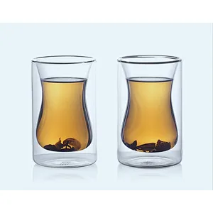 2018 special National wind double wall glass whiskey infuser cup