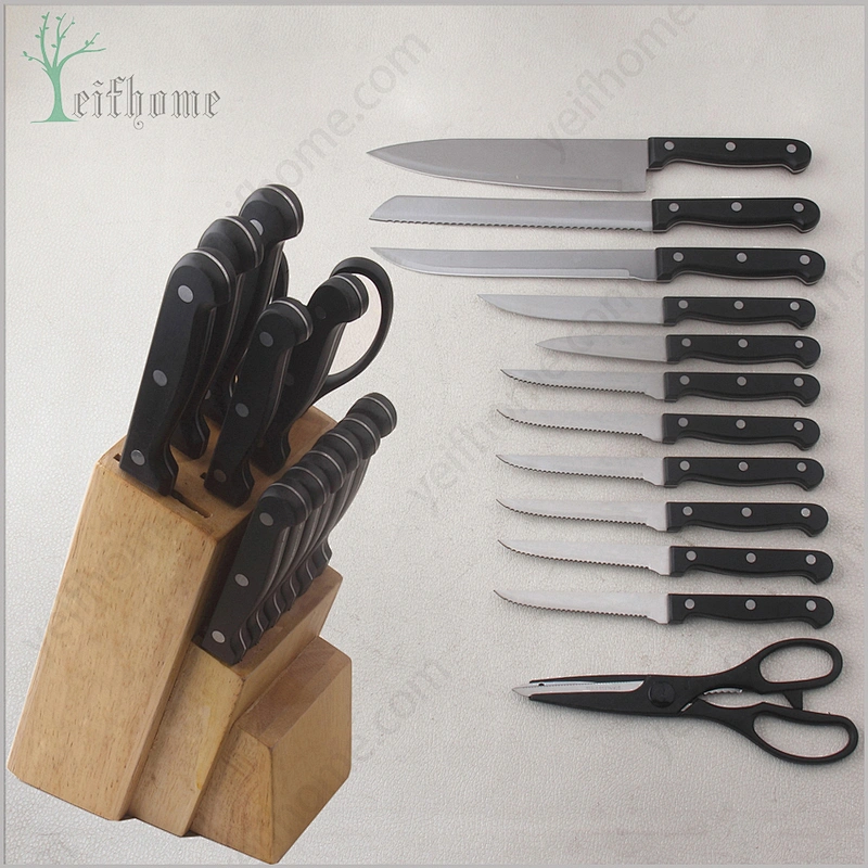 2017 13-Piece amazon kitchen knife set with Wooden Block