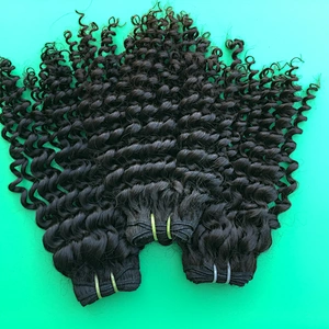 No Shedding no tangle raw indian curly hair cuticle aligned indian hair wholesale indian temple hair