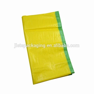 Yellow color 100pcs per bundle pp ECO woven bags 50kg