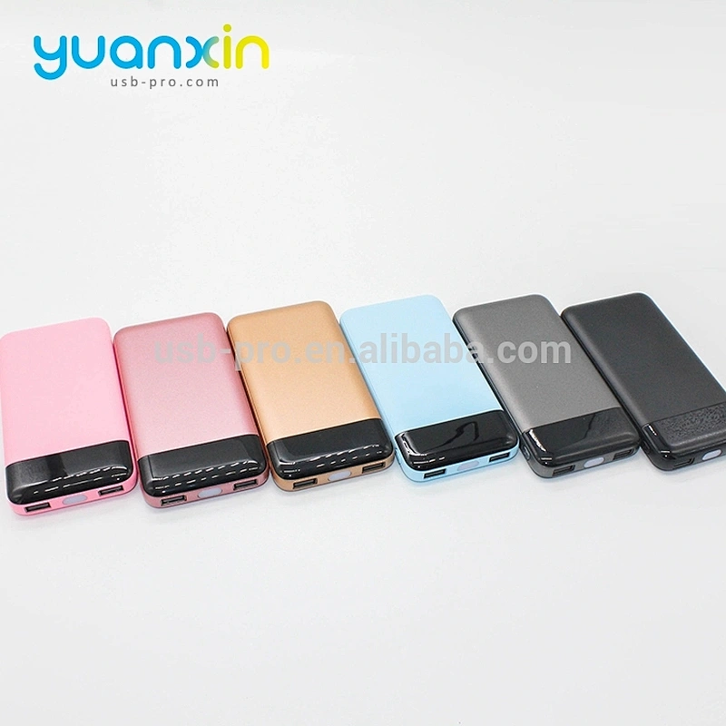 10000mah Plastic Platinum Gold Red Blue Grey Rose Color Digital power display Power Bank