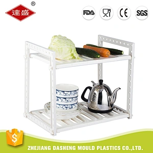 Folding accessories plastic stainless steel spice cabinet containers utensil holder storage shelf organizer kitchen rack