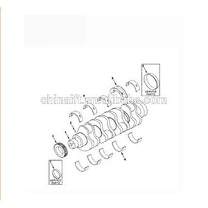6D125 engines crankshaft 6151-31-1110 for engine parts