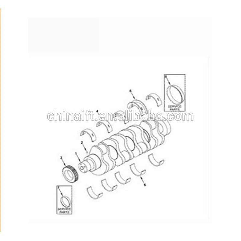 6D125 engines crankshaft 6151-31-1110 for engine parts