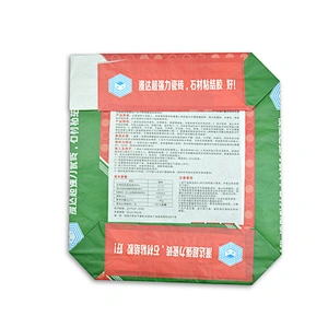 Glue packaging kraft paper bag with valve port and block bottom