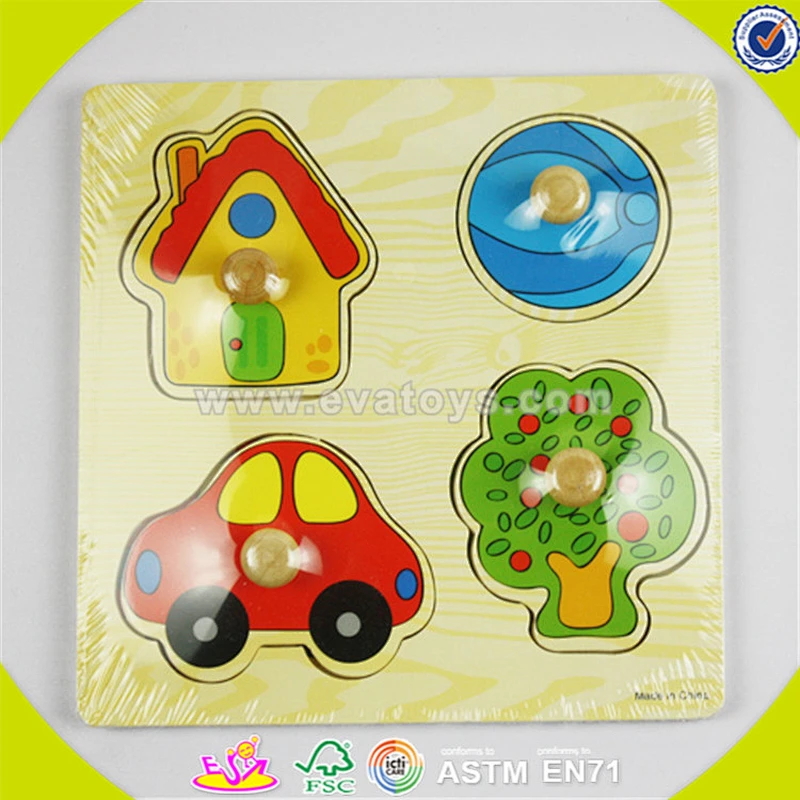 Wholesale top wooden kids snowman jigsaw toy great wooden baby snowman jigsaw toy best gift children puzzle W14A069