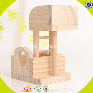 2018 New design wooden amusement facilities for hamster mini wooden amusement facilities for hamster W06F027