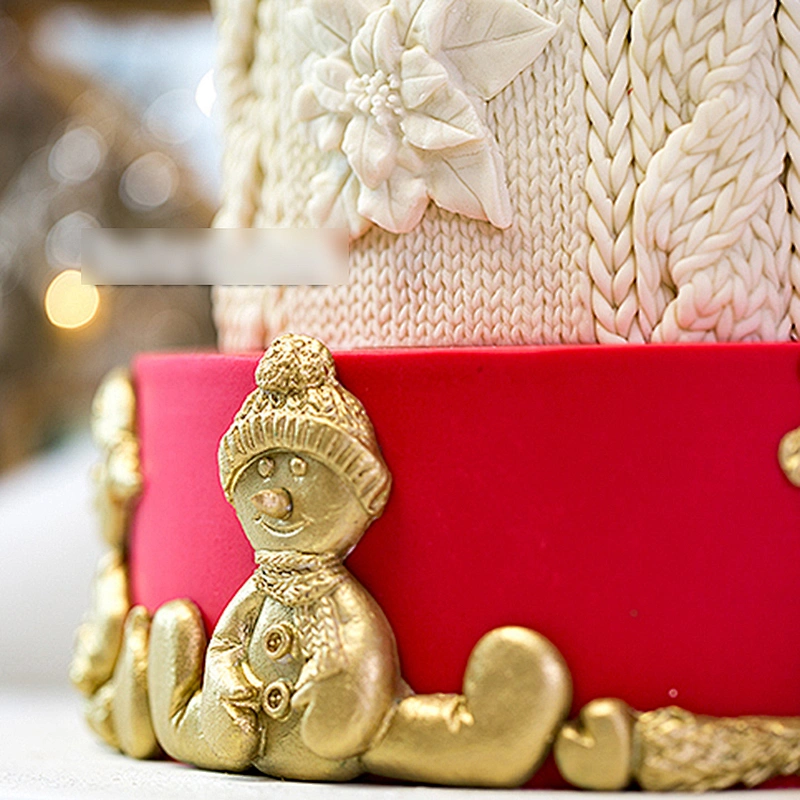 S9061 Silicone molds Christmas Series fondant Cake Silicone Mold Winter sweater Woolen knit pattern moulds for cake decorations