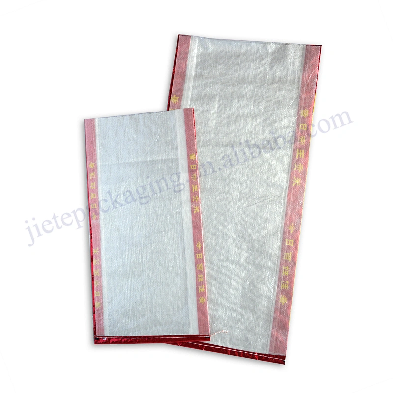 Red foil laminated 5kg transparent pp woven rice packaging bag